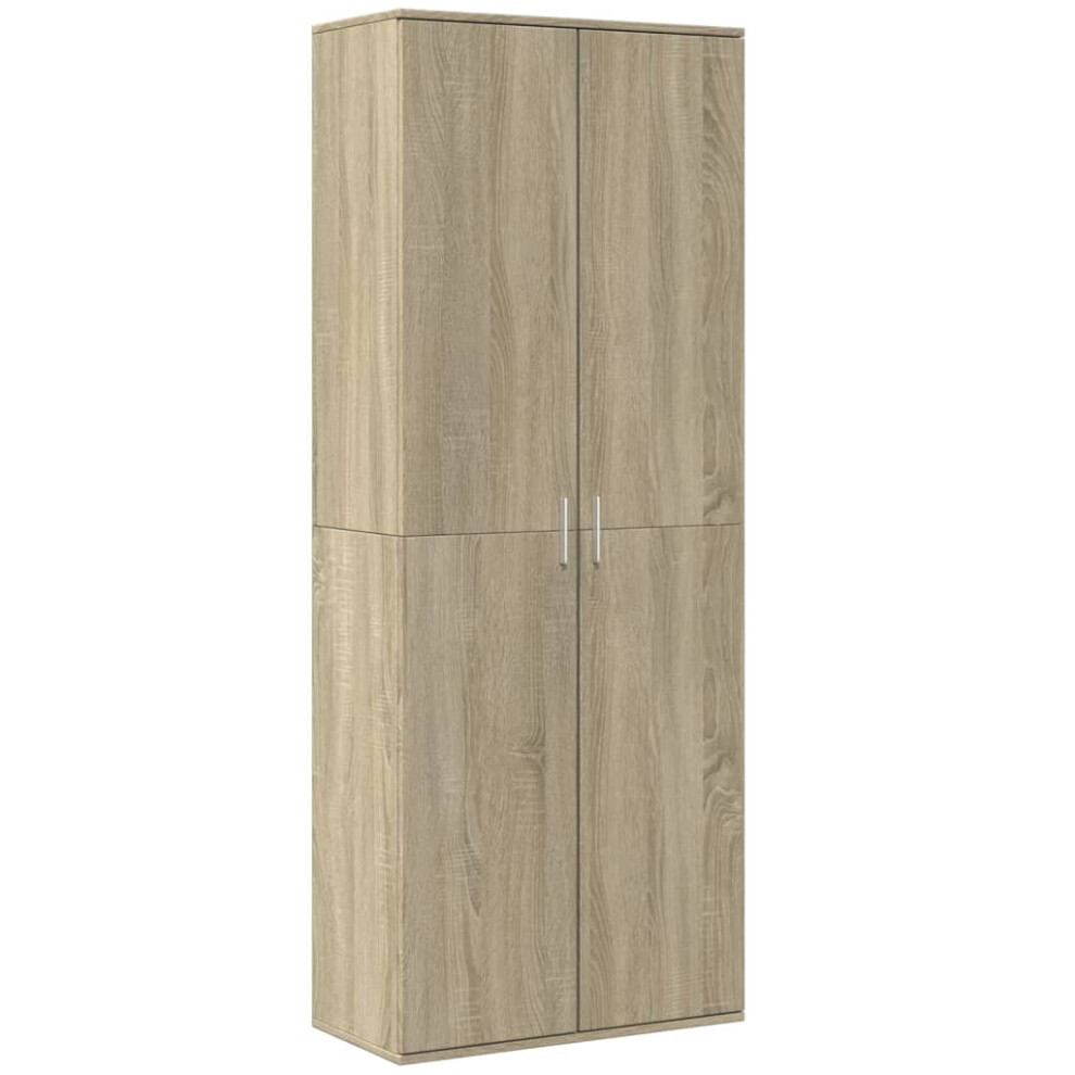 Vidaxl (Sonoma Oak) Highboard Sideboard Cabinet Storage Cupboard Sonoma Oak Engineered Wood