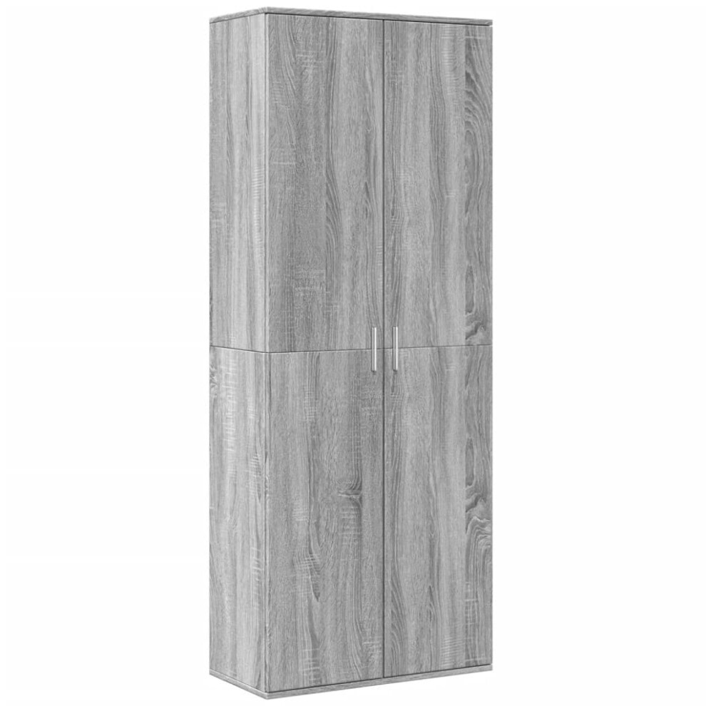 (grey sonoma) vidaXL Highboard Sideboard Cabinet Storage Cupboard Sonoma Oak Engineered Wood