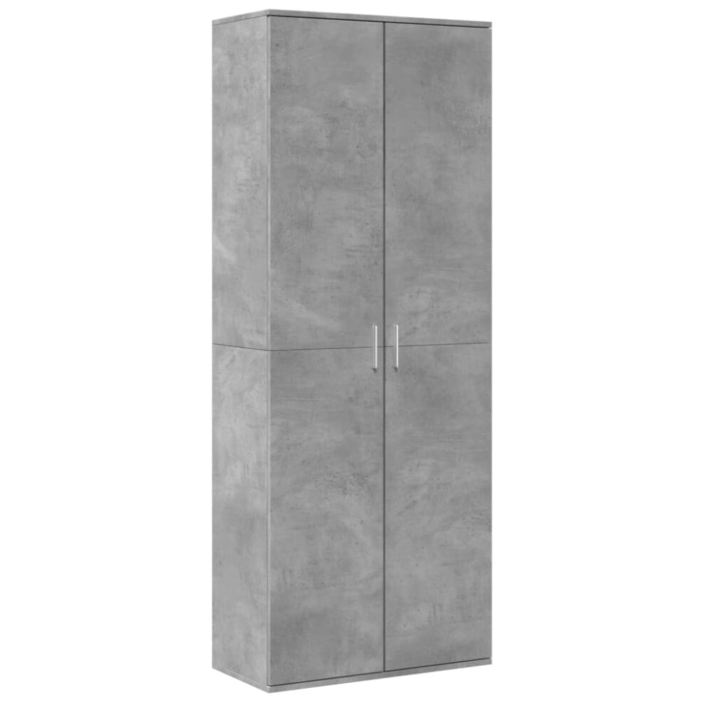 Vidaxl (Concrete Grey) Highboard Sideboard Cabinet Storage Cupboard Sonoma Oak Engineered Wood