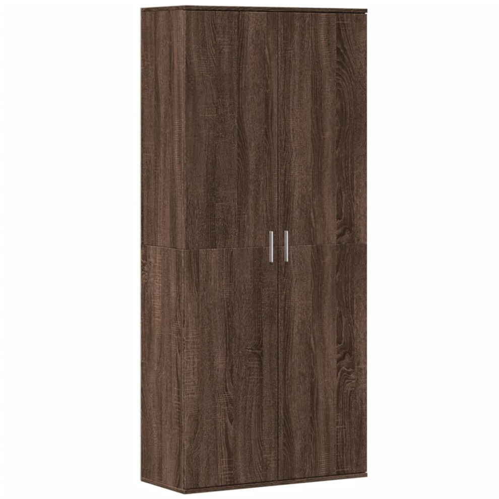 (brown oak) vidaXL Highboard Sideboard Side Cabinet Cupboard Brown Oak Engineered Wood