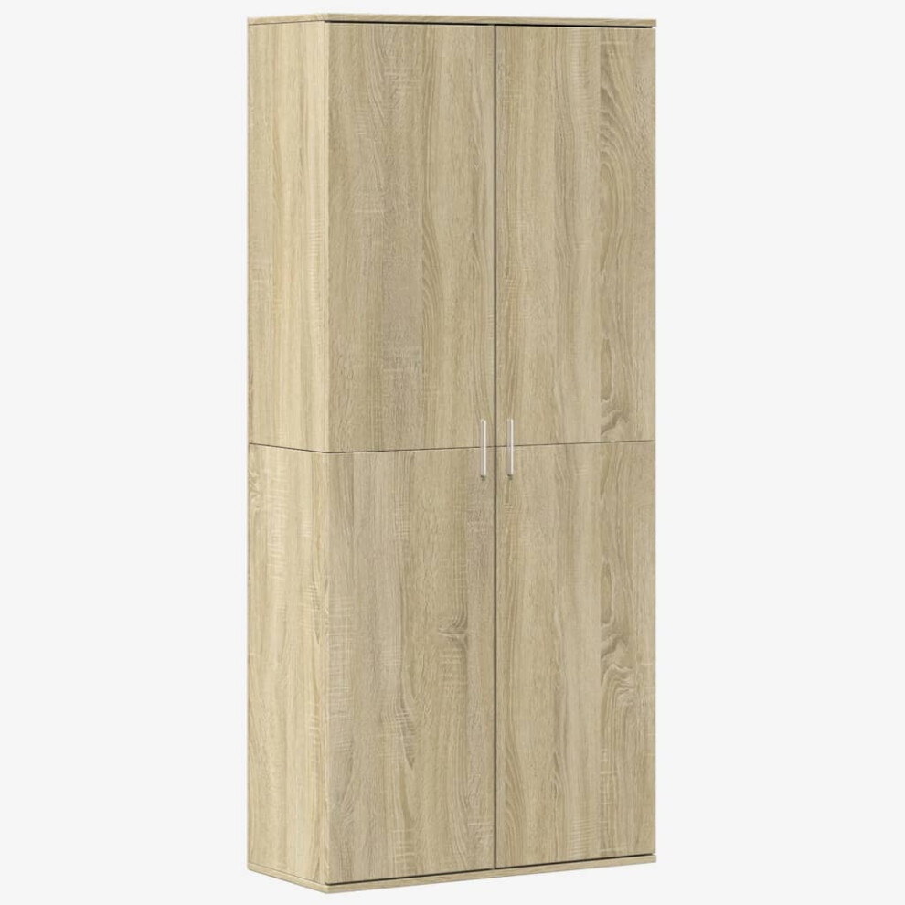 (sonoma oak) vidaXL Highboard Sideboard Side Cabinet Cupboard Brown Oak Engineered Wood