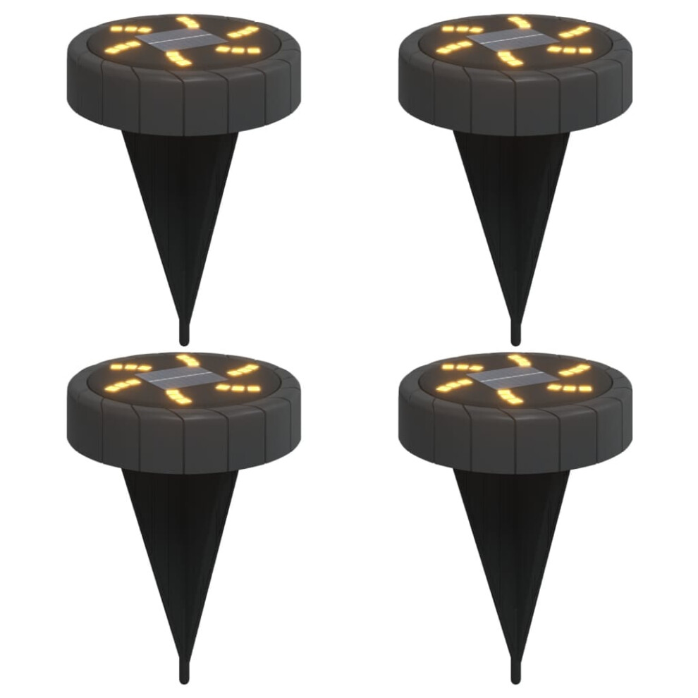 (model 1, 4 pcs) vidaXL Solar Ground Lights with Ground Spikes Solar Outdoor Light Warm White