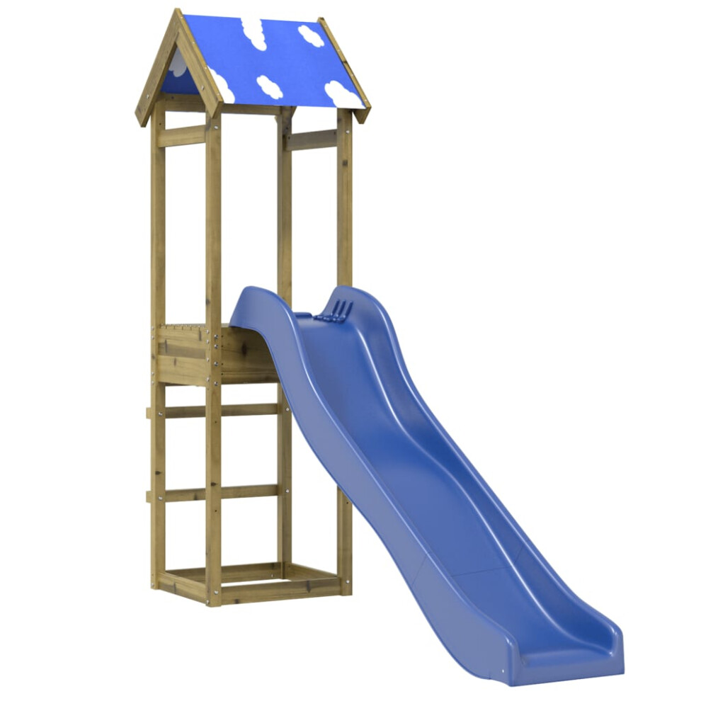 Vidaxl (Solid Impregnated Wood) Outdoor Playset Garden Playhouse Kids Playground Solid Wood Douglas