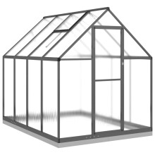 (anthracite, 224 x 169 x 202 cm) vidaXL Greenhouse with Base Frame Walk in Grow House Anthracite Aluminium