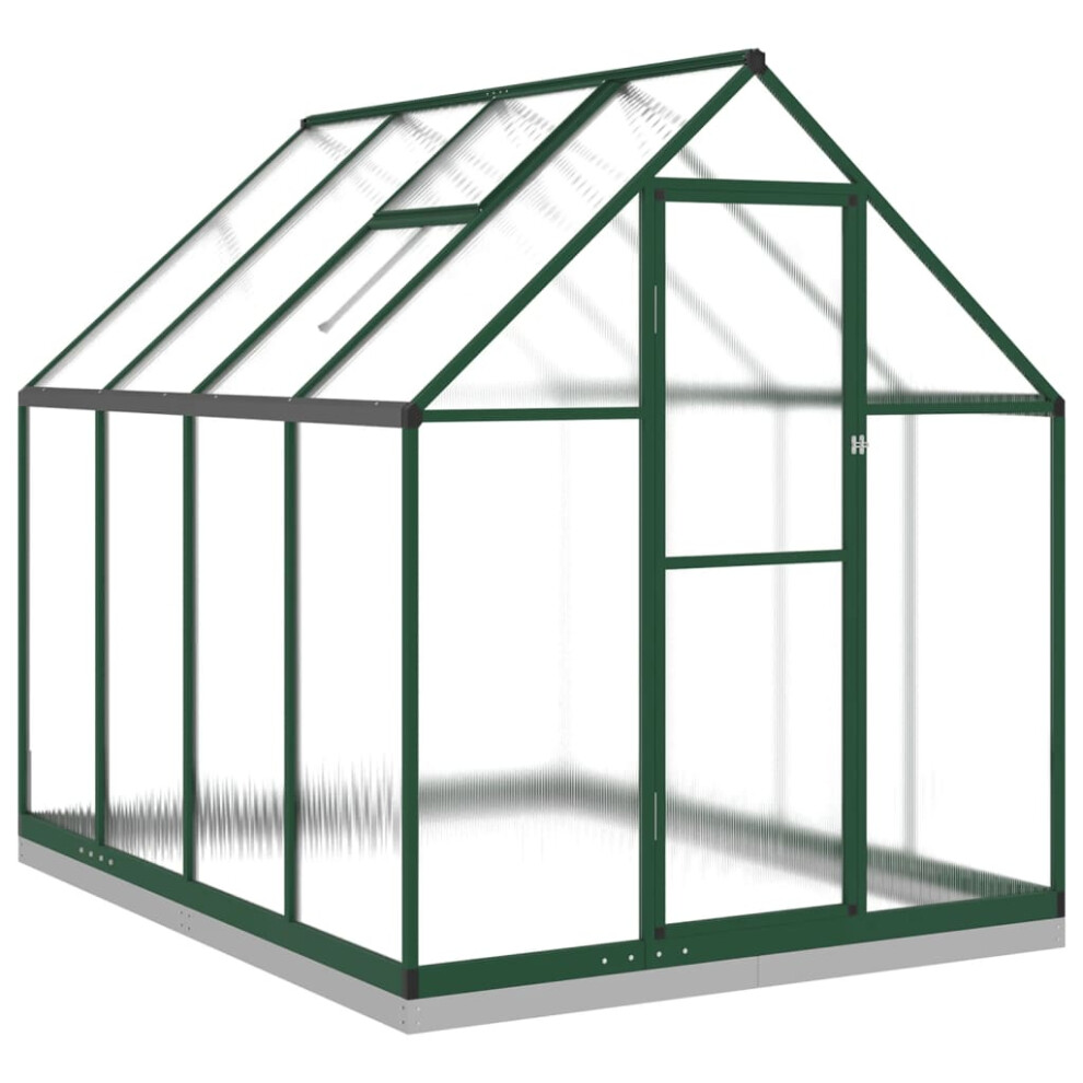 (green, 224 x 169 x 202 cm) vidaXL Greenhouse with Base Frame Walk in Grow House Anthracite Aluminium