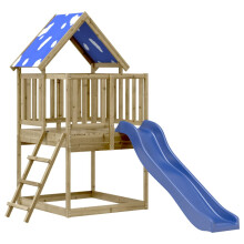 (solid impregnated wood) vidaXL Outdoor Playset Garden Playhouse Playground Equipment Solid Wood Pine