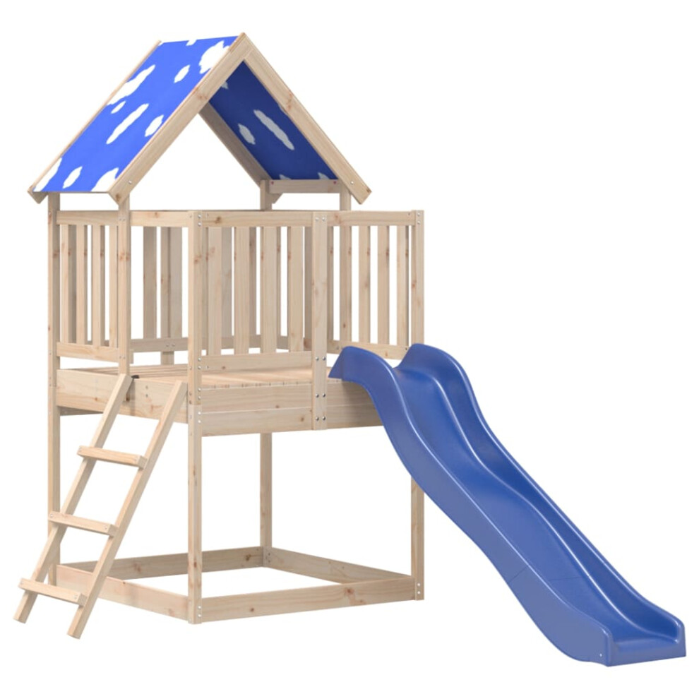 (solid pine wood) vidaXL Outdoor Playset Garden Playhouse Playground Equipment Solid Wood Pine