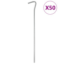 (5 mm/ 50 pcs) vidaXL Tent Pegs Ground Peg Camping Peg 50 pcs 23 cm Ã7 mm Galvanised Steel