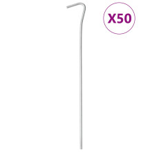 (4 mm/ 50 pcs) vidaXL Tent Pegs Ground Peg Camping Peg 50 pcs 23 cm Ã7 mm Galvanised Steel