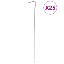 (3 mm/ 25 pcs) vidaXL Tent Pegs Ground Peg Camping Peg 50 pcs 23 cm Ã7 mm Galvanised Steel