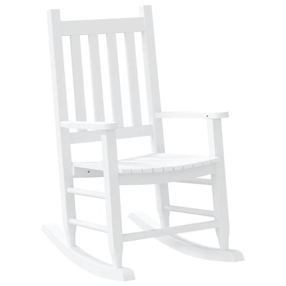 (white, 1 pcs) vidaXL Rocking Chairs for Children Outdoor Rocker Chair Solid Wood Poplar