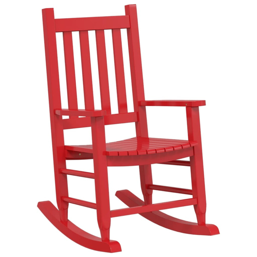 (red, 1 pcs) vidaXL Rocking Chairs for Children Outdoor Rocker Chair Solid Wood Poplar