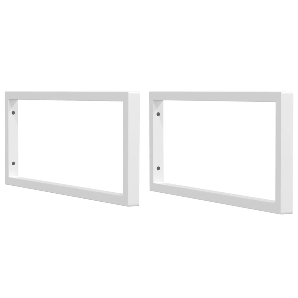 (white, 25 x 60 cm/ Rectangular) vidaXL Shelf Brackets for Washbasin Shelf Support Shelving Bracket 2 pcs Steel