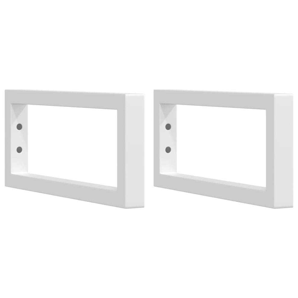 (white, 15 x 35 cm/ Rectangular) vidaXL Shelf Brackets for Washbasin Shelf Support Shelving Bracket 2 pcs Steel