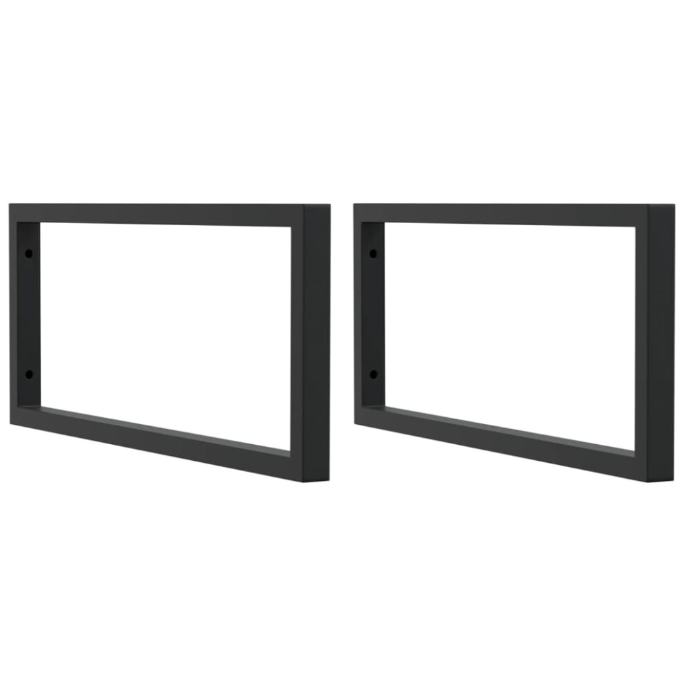 (black, 25 x 60 cm/ Rectangular) vidaXL Shelf Brackets for Washbasin Shelf Support Shelving Bracket 2 pcs Steel