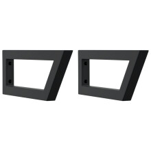 (black, 15 x 40 cm/ Trapezium) vidaXL Shelf Brackets for Washbasin Shelf Support Shelving Bracket 2 pcs Steel