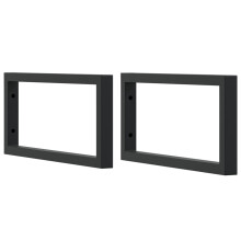 (black, 20 x 45 cm/ Rectangular) vidaXL Shelf Brackets for Washbasin Shelf Support Shelving Bracket 2 pcs Steel