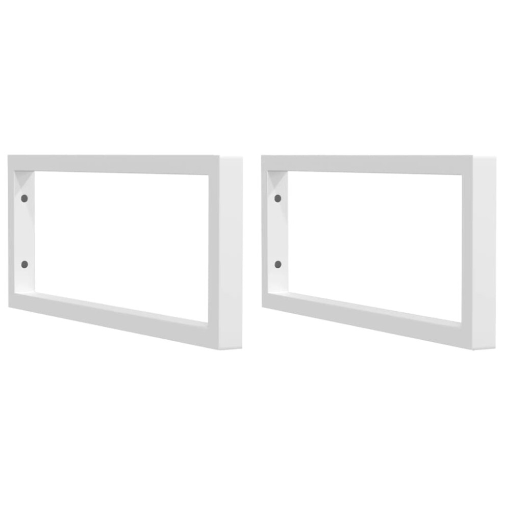 (white, 20 x 50 cm/ Rectangular) vidaXL Shelf Brackets for Washbasin Shelf Support Shelving Bracket 2 pcs Steel