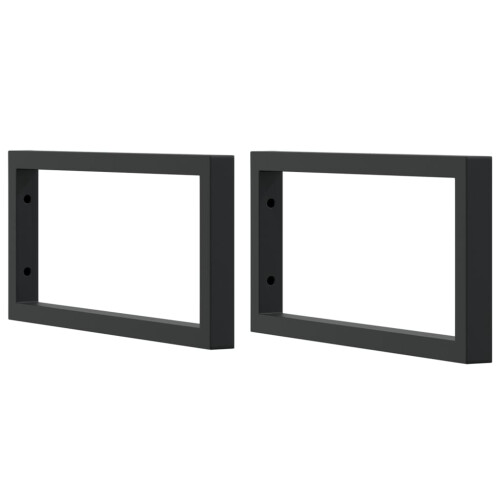 VidaXL (black, 20 x 45 cm/ Rectangular) vidaXL Shelf Brackets for Washbasin Shelf Support Shelving Bracket 2 pcs Steel 1