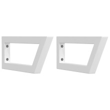 (white, 15 x 40 cm/ Trapezium) vidaXL Shelf Brackets for Washbasin Shelf Support Shelving Bracket 2 pcs Steel