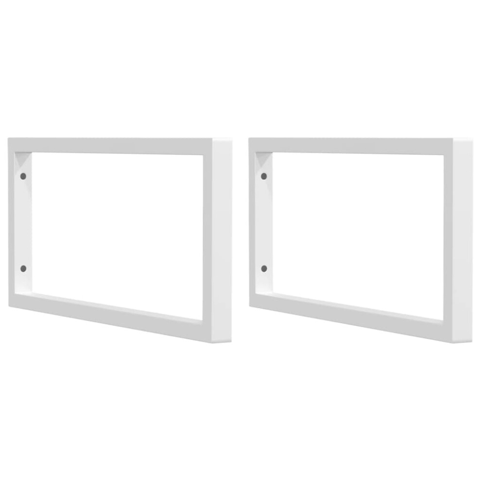 (white, 25 x 55 cm/ Rectangular) vidaXL Shelf Brackets for Washbasin Shelf Support Shelving Bracket 2 pcs Steel