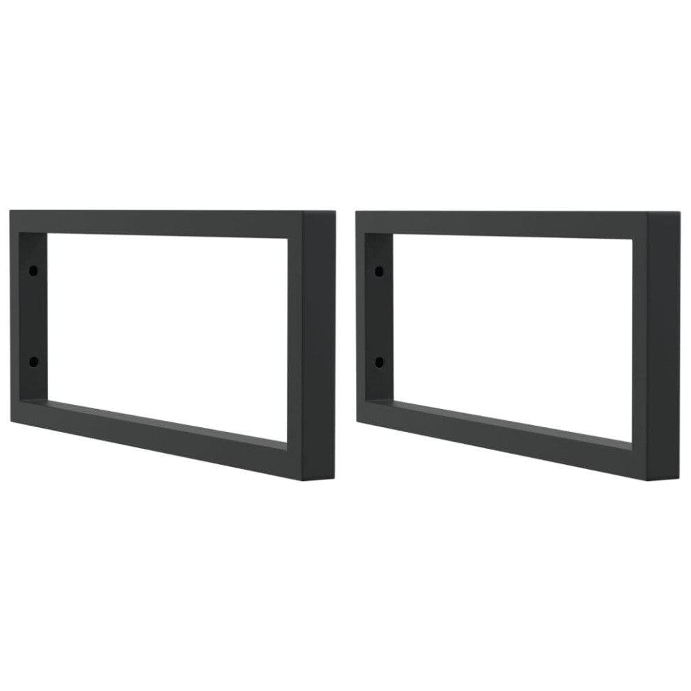 (black, 20 x 50 cm/ Rectangular) vidaXL Shelf Brackets for Washbasin Shelf Support Shelving Bracket 2 pcs Steel