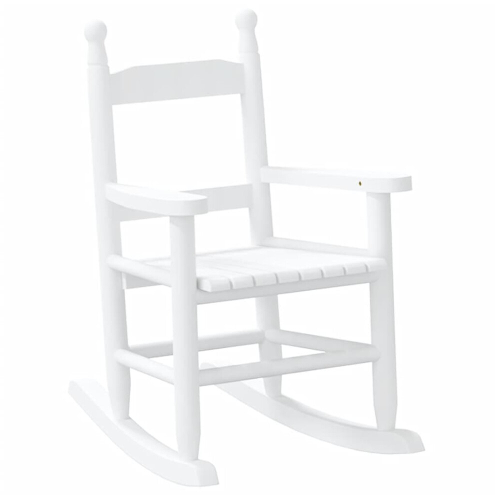 (white, 1 pcs) vidaXL Rocking Chairs for Children Outdoor Chair 2 pcs Black Solid Wood Poplar