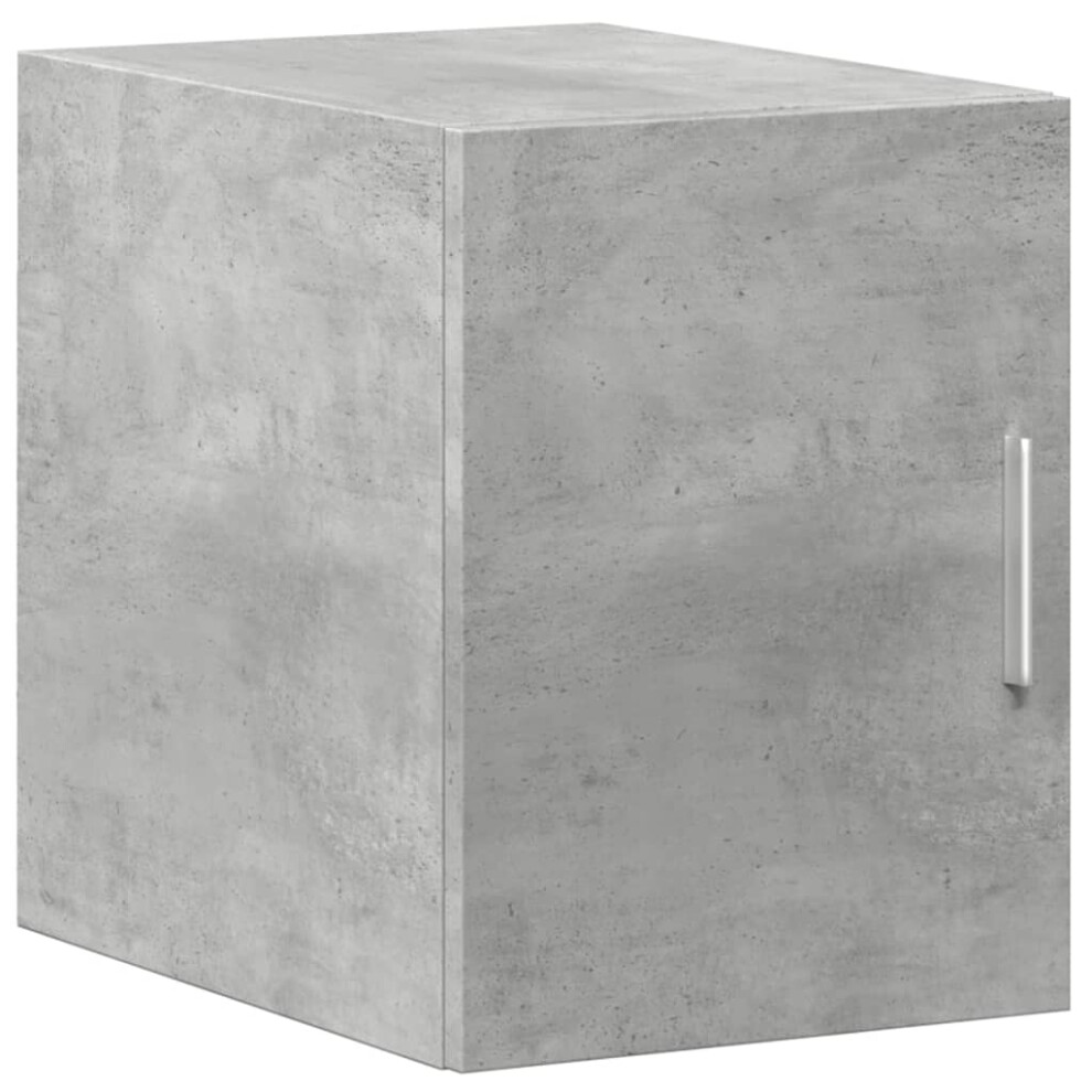Vidaxl (Concrete Grey) Wall Cabinet Bathroom Shelf Wall Hanging Cabinet White Engineered Wood