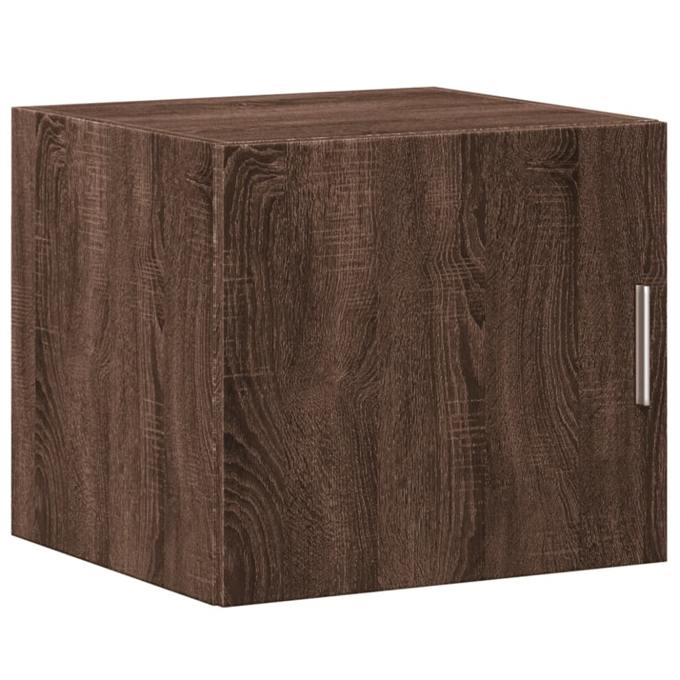 (brown oak) vidaXL Wall Cabinet Bathroom Cabinet Wall Hanging Cabinet Engineered Wood