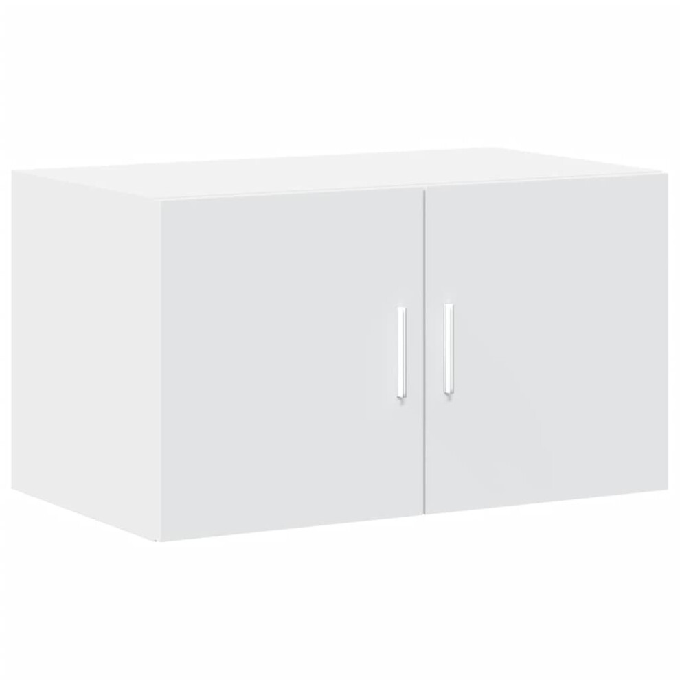 New Vidaxl (White) Wall Cabinet Bathroom Shelf Wall Hanging Cabinet Black Engineered Wood White 846117