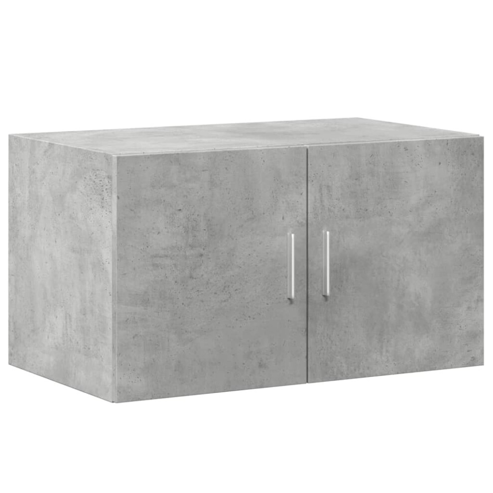 New Vidaxl (Concrete ) Wall Cabinet Bathroom Shelf Wall Hanging Cabinet Black Engineered Wood Grey 846120