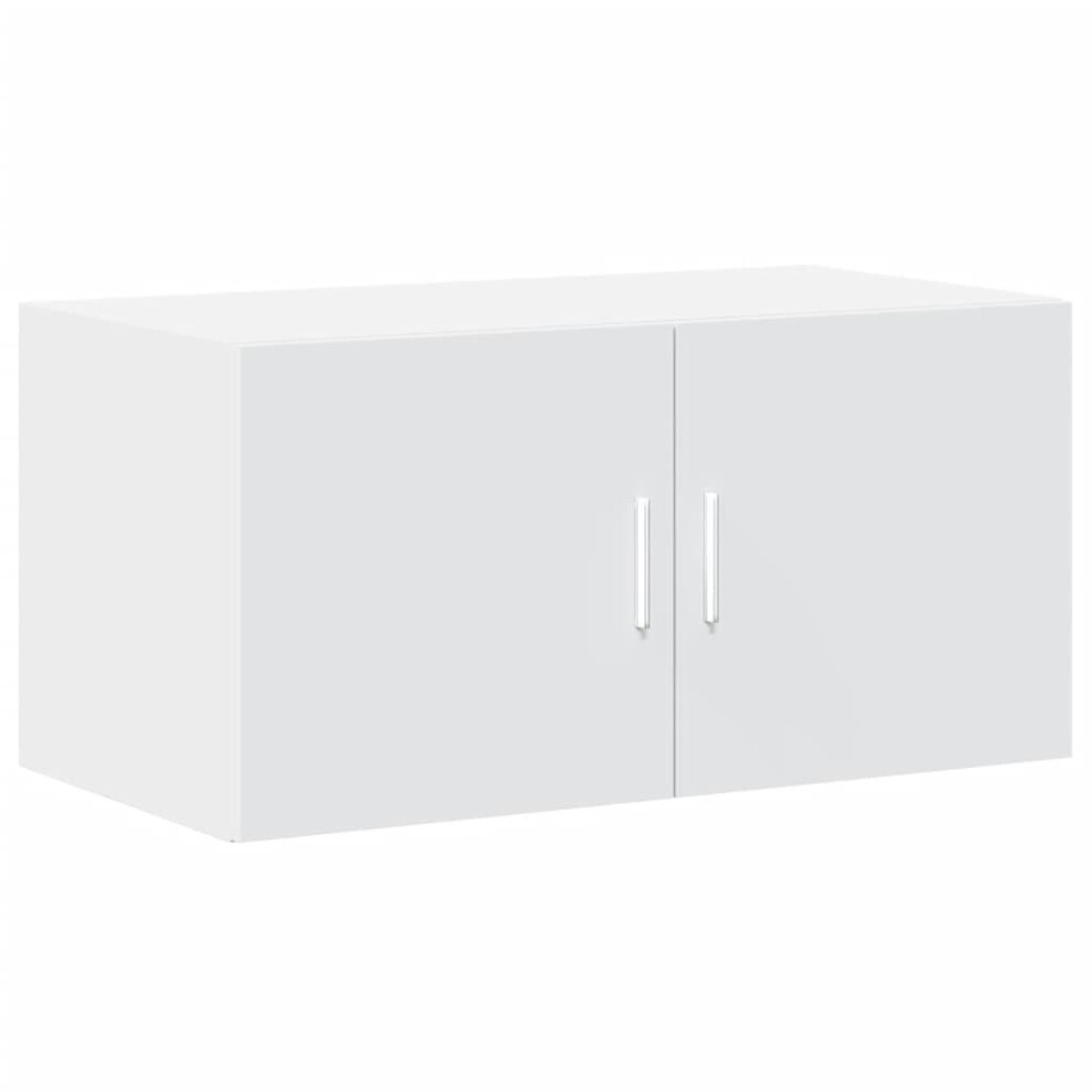 (white) vidaXL Wall Cabinet Bathroom Shelf Wall Hanging Cabinet White Engineered Wood