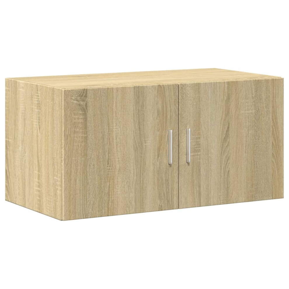 (sonoma oak) vidaXL Wall Cabinet Bathroom Shelf Wall Hanging Cabinet White Engineered Wood