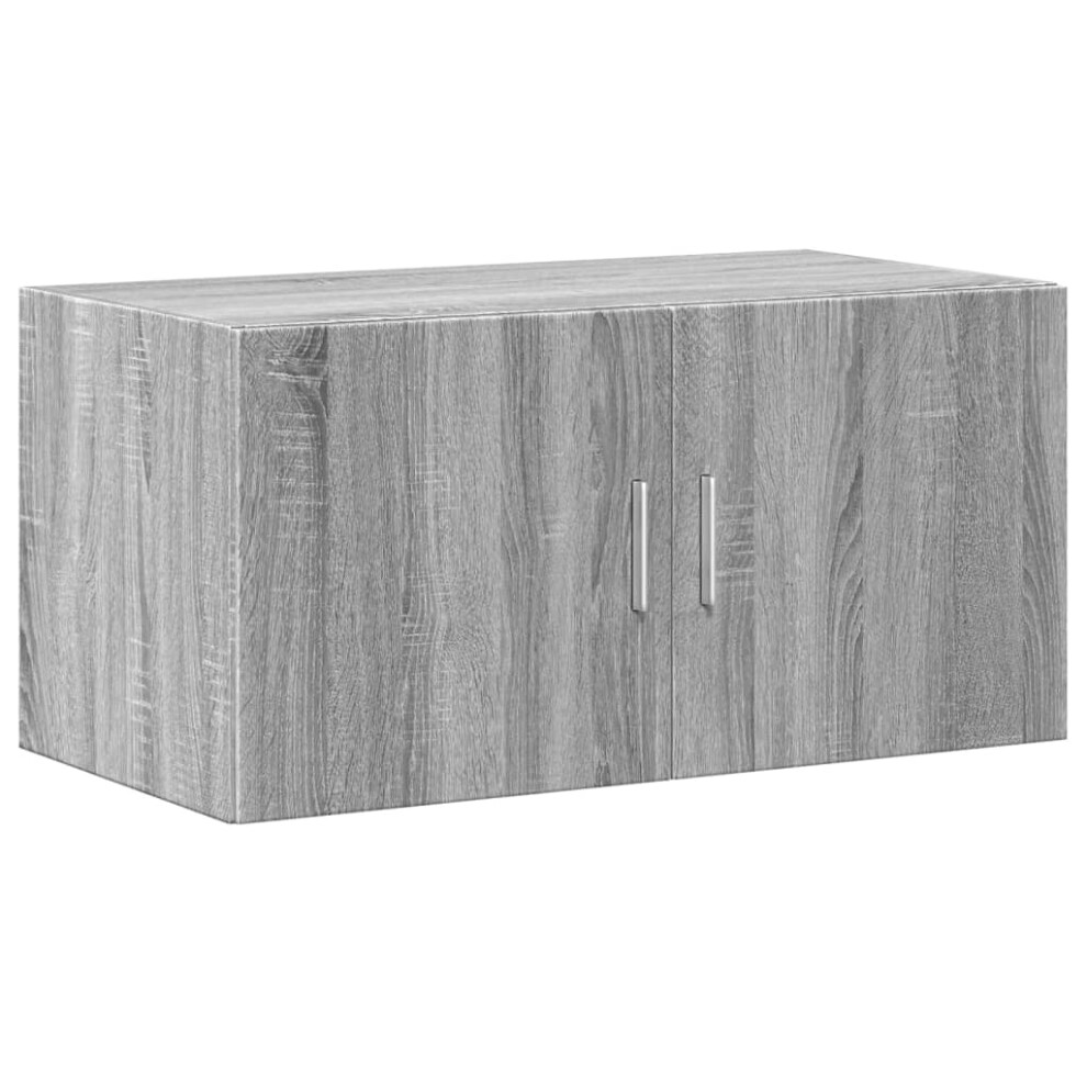 (grey sonoma) vidaXL Wall Cabinet Bathroom Shelf Wall Hanging Cabinet White Engineered Wood