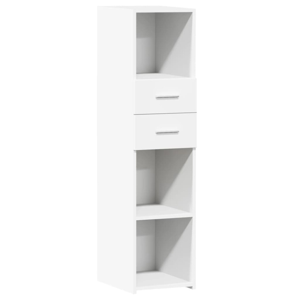 Vidaxl (White) Highboard Sideboard Cabinet Storage Cupboard Brown Oak Engineered Wood