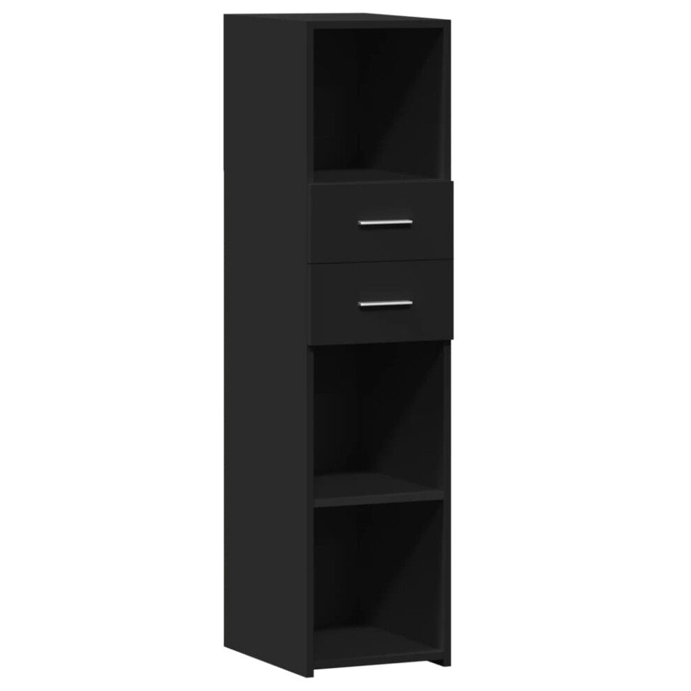 Vidaxl (Black) Highboard Sideboard Cabinet Storage Cupboard Brown Oak Engineered Wood