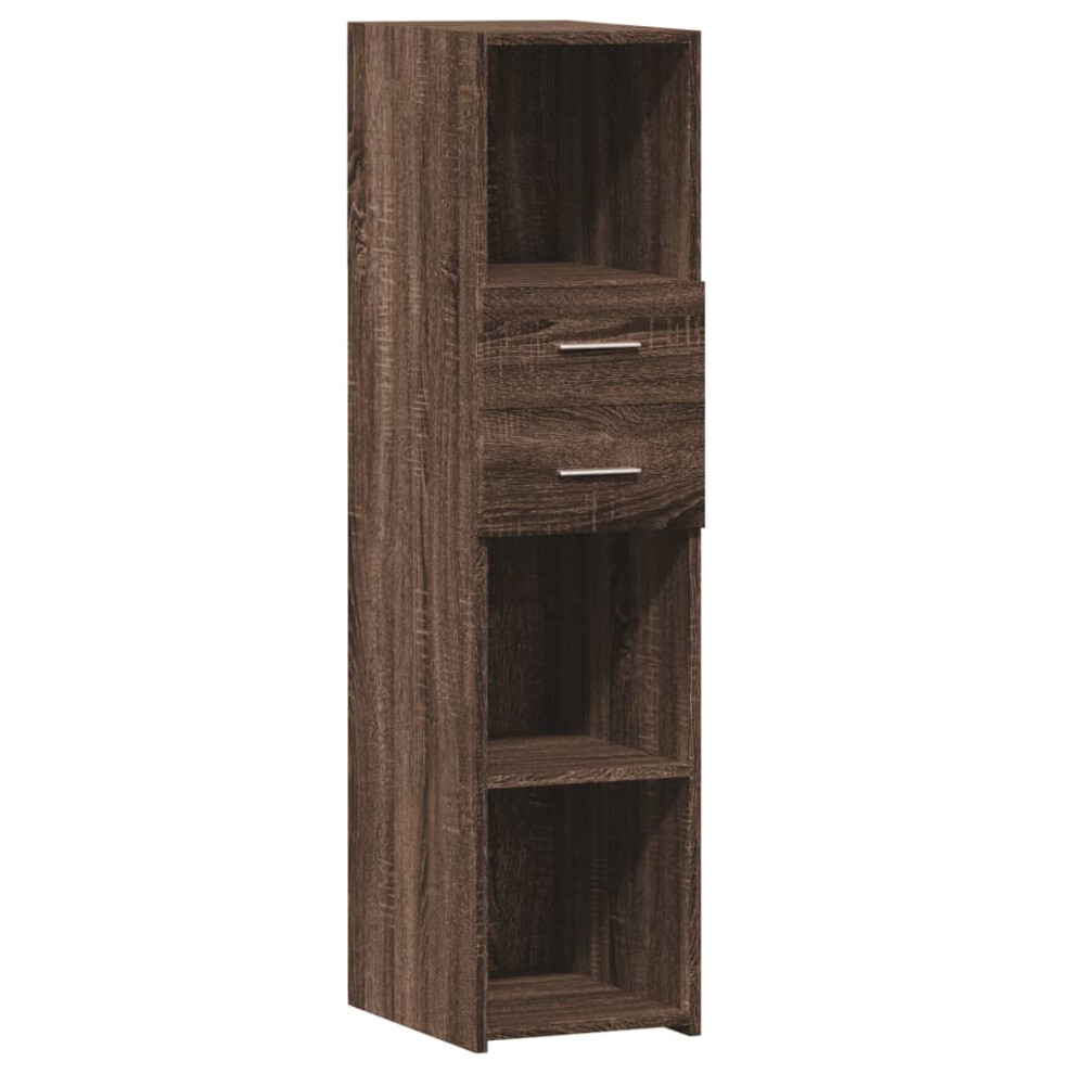 (brown oak) vidaXL Highboard Sideboard Cabinet Storage Cupboard Brown Oak Engineered Wood