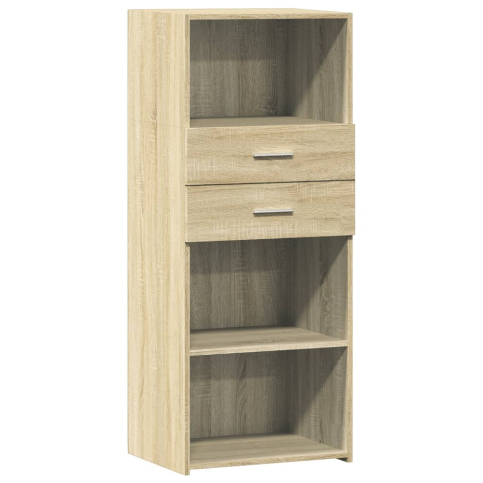 (sonoma oak) vidaXL Highboard Sideboard Cabinet Storage Cupboard Brown Oak Engineered Wood