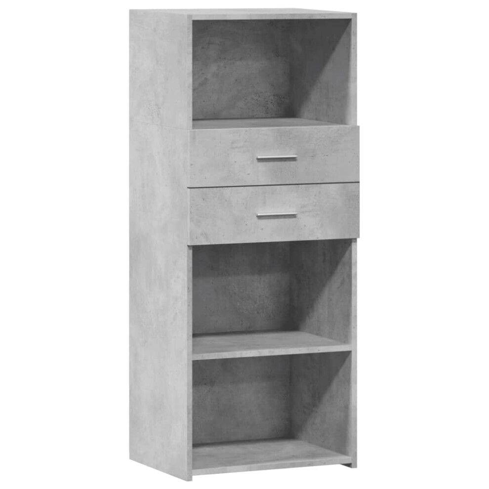 (concrete grey) vidaXL Highboard Sideboard Cabinet Storage Cupboard Brown Oak Engineered Wood