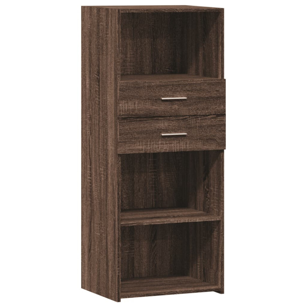 (brown oak) vidaXL Highboard Sideboard Cabinet Storage Cupboard Brown Oak Engineered Wood