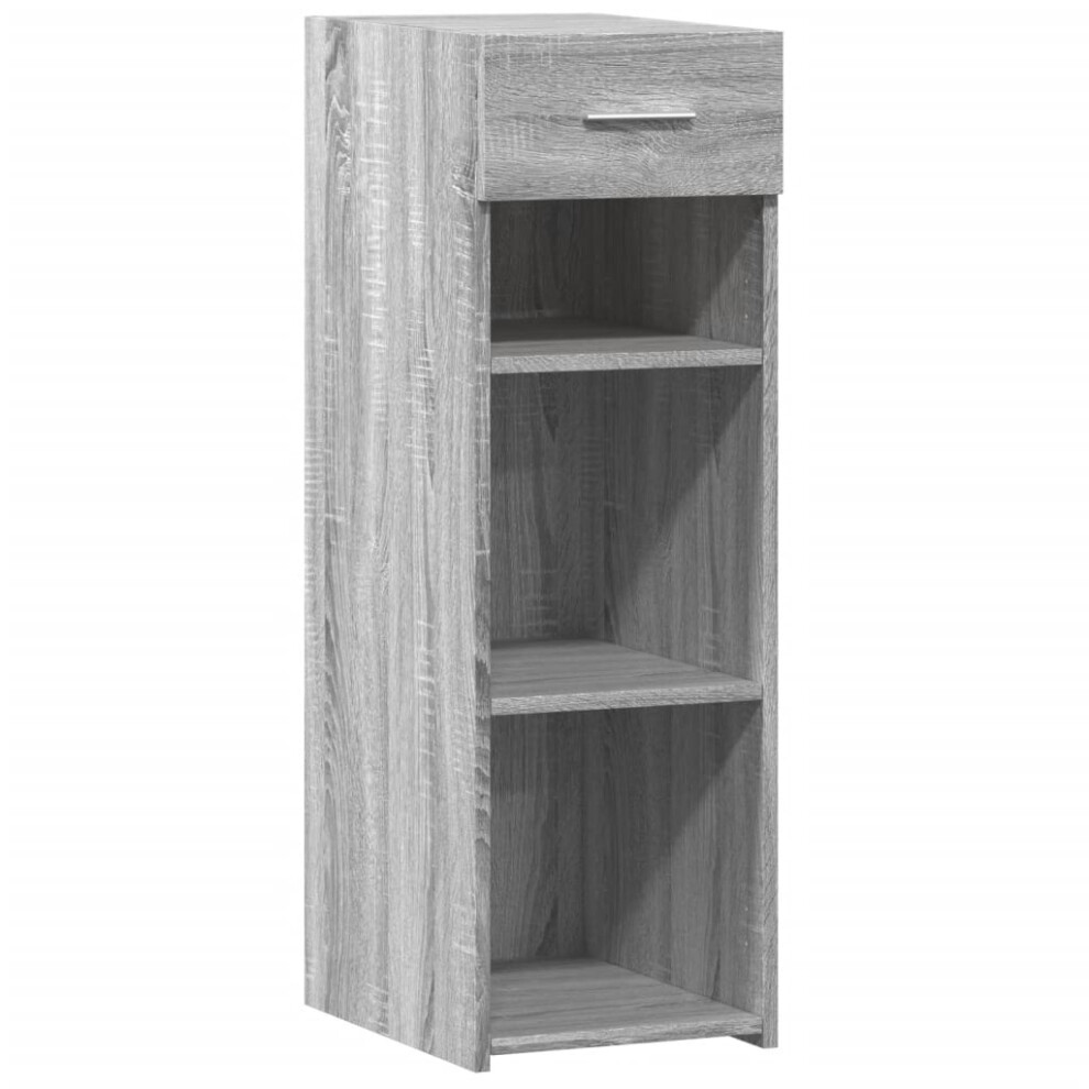 (grey sonoma) vidaXL Sideboard Storage Cupboard Cabinet Highboard Smoked Oak Engineered Wood