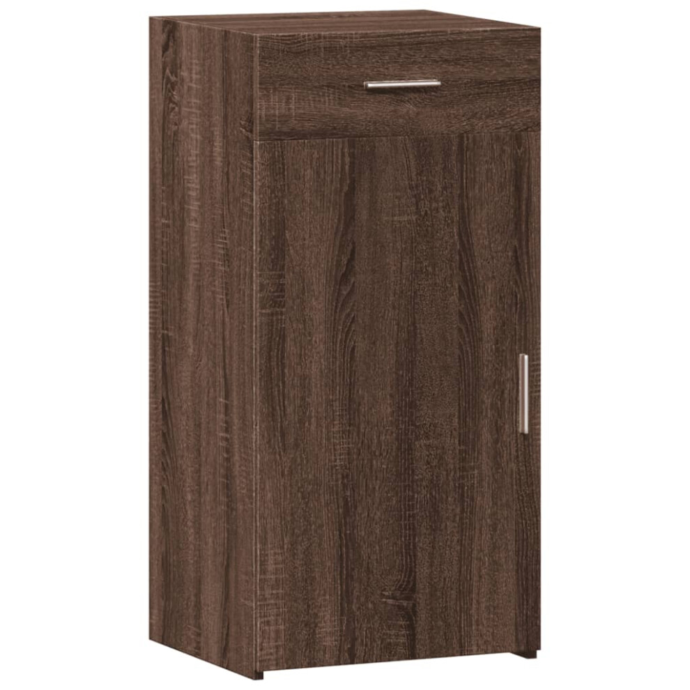 (brown oak) vidaXL Sideboard Cupboard Side Cabinet Highboard Concrete Grey Engineered Wood