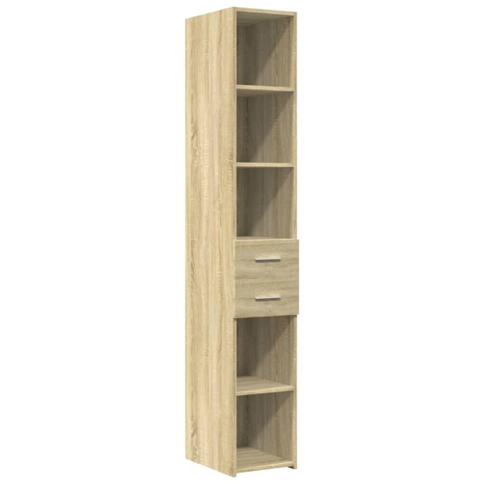 (sonoma oak) vidaXL Highboard Sideboard Cabinet Storage Cupboard White Engineered Wood