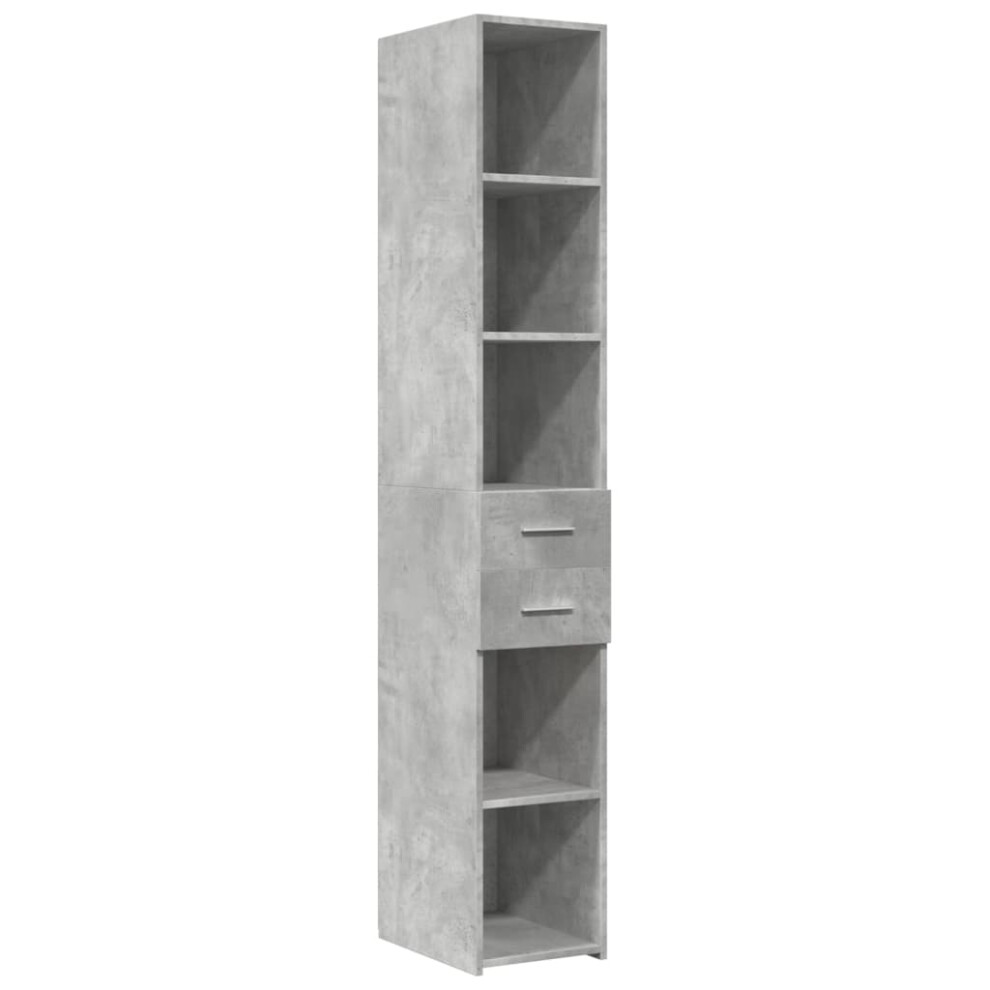 (concrete grey) vidaXL Highboard Sideboard Cabinet Storage Cupboard White Engineered Wood