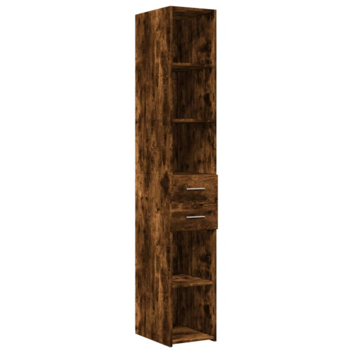 VidaXL (smoked oak) vidaXL Highboard Sideboard Cabinet Storage Cupboard White Engineered Wood