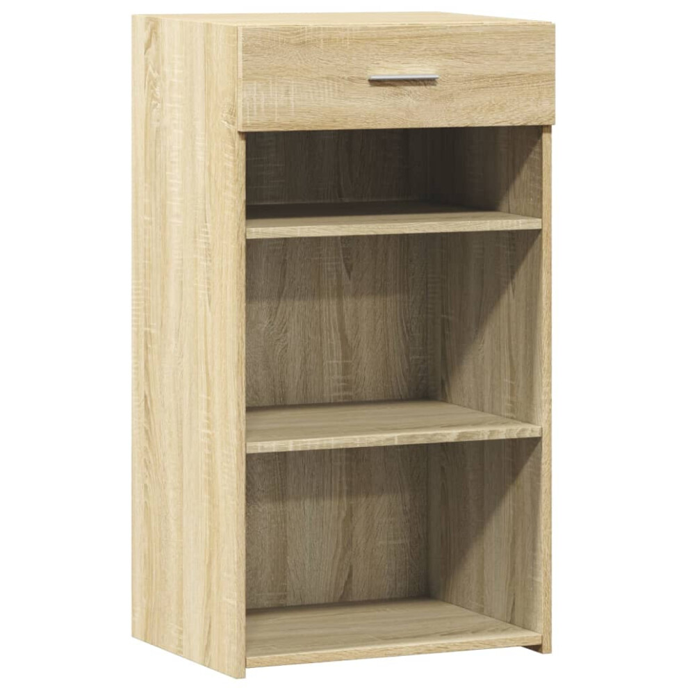 Vidaxl (Sonoma Oak) Sideboard Home Storage Cupboard Cabinet Highboard White Engineered Wood