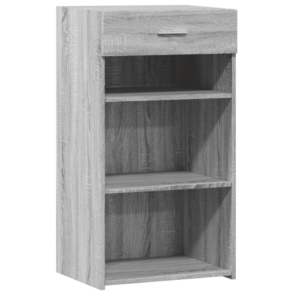 (grey sonoma) vidaXL Sideboard Home Storage Cupboard Cabinet Highboard White Engineered Wood