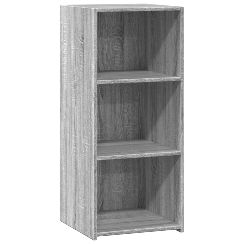 (grey sonoma) vidaXL Sideboard Storage Cupboard Cabinet Highboard Smoked Oak Engineered Wood