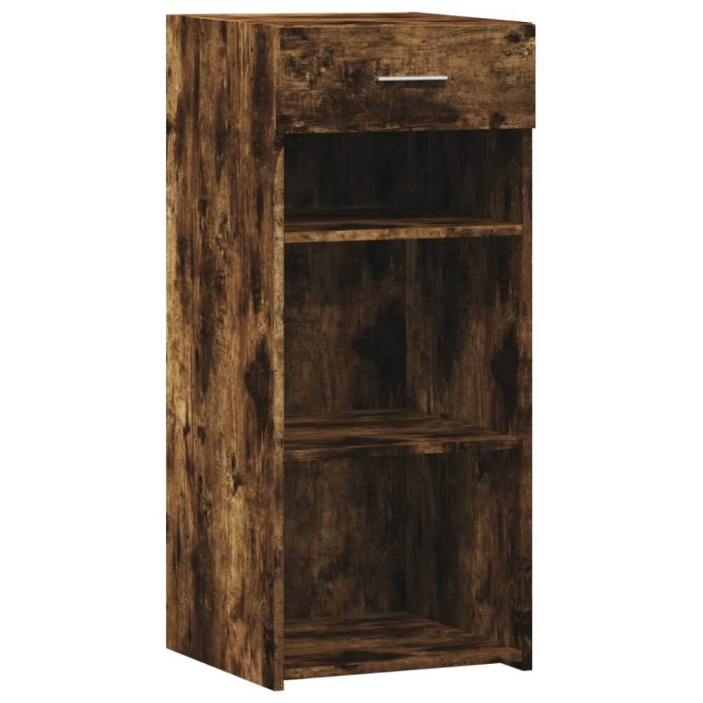 Vidaxl (Smoked Oak) Sideboard Storage Cupboard Cabinet Highboard Brown Oak Engineered Wood