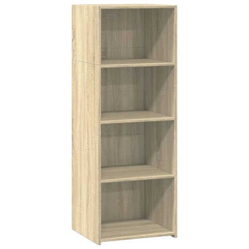 VidaXL (sonoma oak) vidaXL Highboard Sideboard Cabinet Storage Cupboard White Engineered Wood 1